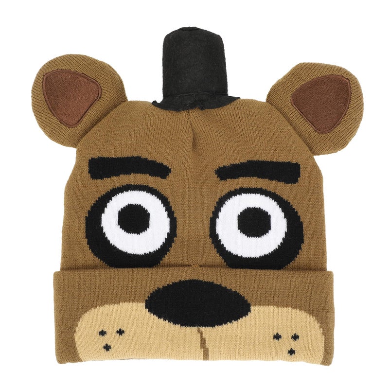 Five Nights at Freddy's Bioworld Adult Five Nights at Freddy's Freddy Fazbear Big Face Beanie - Image 1